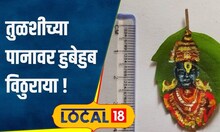 Pandurang: तुळशीच्या पानावर अवतरला पांडुरंग! कोल्हापूरच्या कलाकारानं कशी केली जादू? | #local18