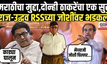 RSS Bhiyaji Joshi Vs Marathi Controversy: Raj Thackeray - Uddhav Thackeray 'मराठी'साठी आक्रमक