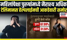 Male depression scale । महिलांपेक्षा पुरुषांमध्ये नैराश्य अधिक, टेलिमानस हेल्पलाईनची आकडेवारी समोर