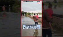 Chhatrapati Sambhajinagar | पैठण-आपेगाव पूल पाण्याखाली, जायकवाडीचा विसर्ग वाढला! #Shorts | N18S