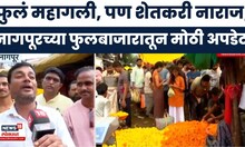Nagpur News | नागपूर फुलबाजारात गर्दी, लक्ष्मीपूजनसाठी झेंडू 100 रुपयांवर, शेतकऱ्यांची मात्र नाराजी