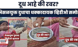 Dhule News | भेसळयुक्त दुधाचा धक्कादायक Video Viral! दूध उकळताच रबरासारखे झाले