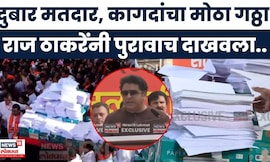 Raj Thackeray News | हजारो कागदांचा गठ्ठा! मोर्चात राज ठाकरेंनी दुबार मतदारांची यादीच दाखवली
