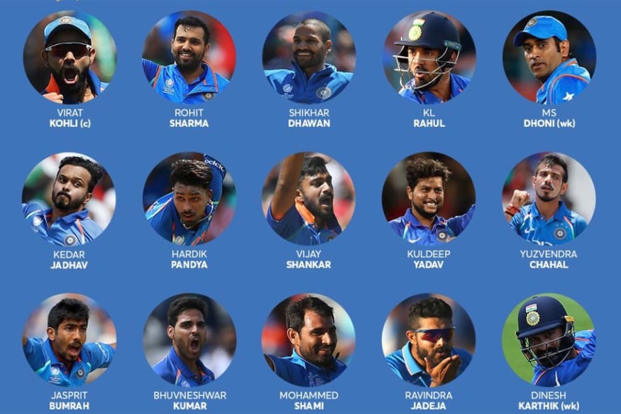 News18 Kannada ICC Cricket World Cup 2019 ವಿಶ್ವಕಪ್ ಗೆ ಟೀಂ ಇಂಡಿಯಾ