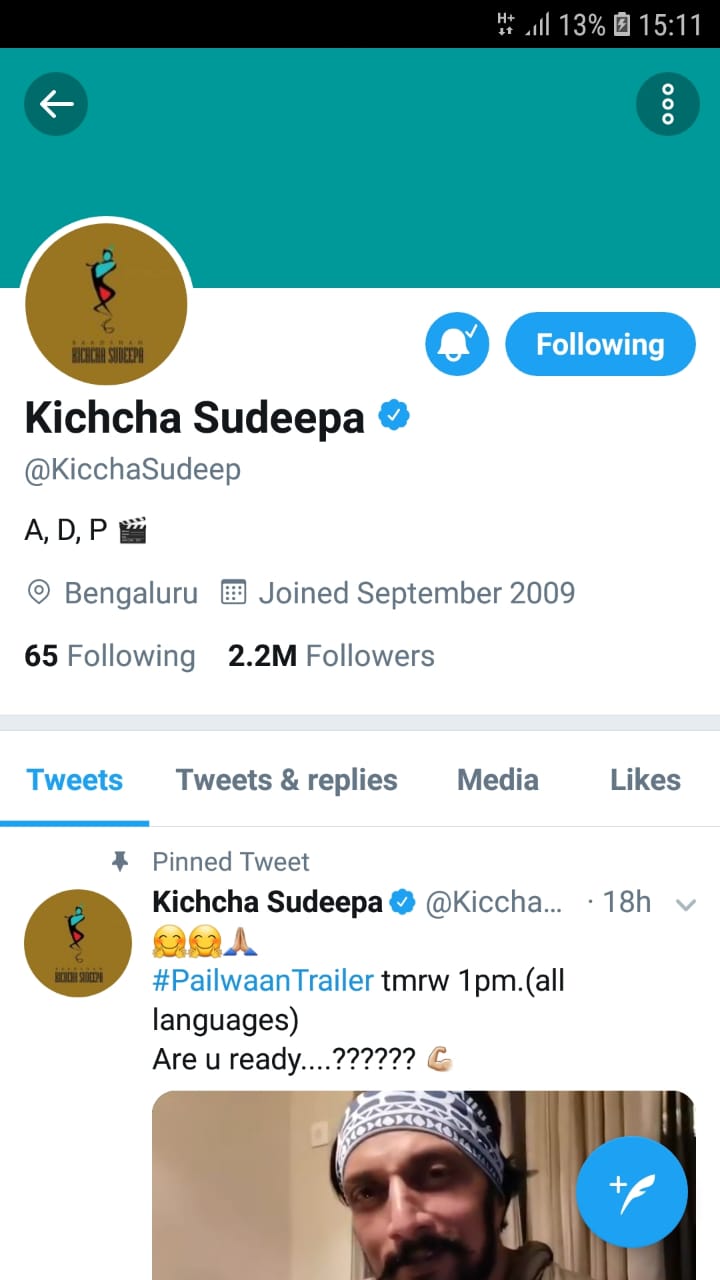 Sudeep Twitter