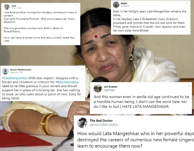 Singer Lata Mangeshkar receiving negetive comments on Ranu Issue