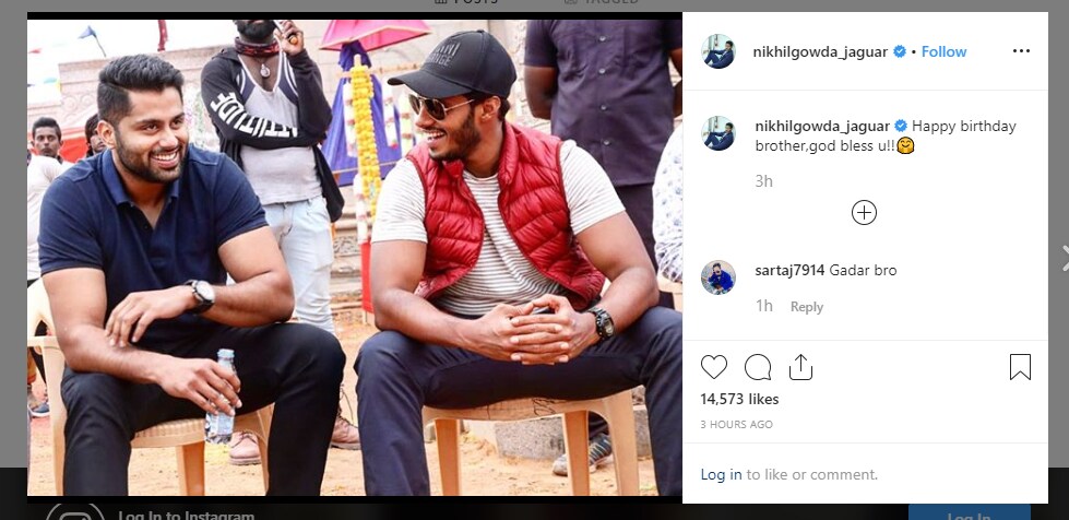 Nikhil Kumaraswamy wished Abhishek Ambareesh on his birth day