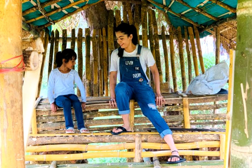 Rashmika spending time with her sister