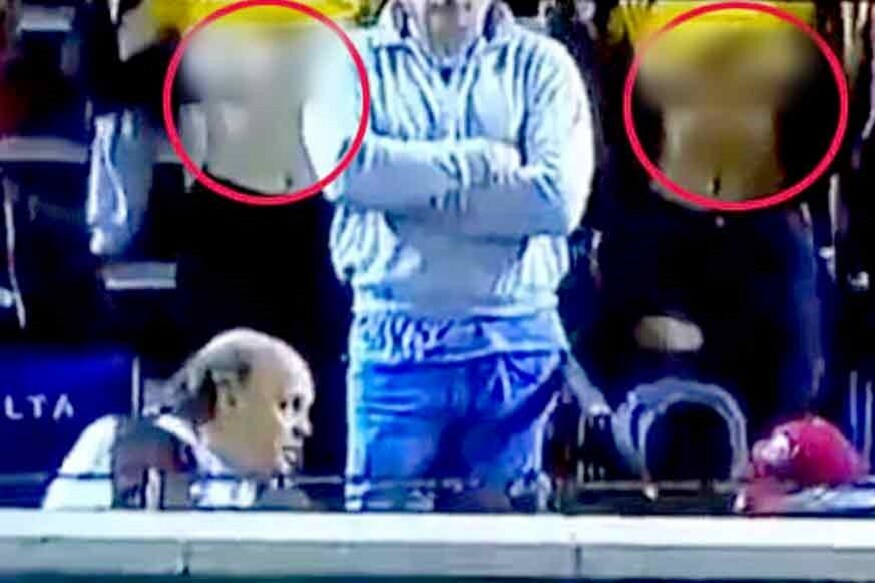 SECOND BASE Models Julia Rose and Lauren Summer flash boobs to put off pitcher at World Series – and are handed lifetime ban