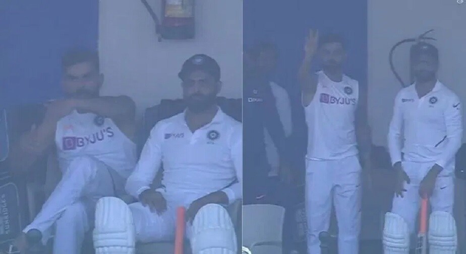 Watch: Mayank Agarwal responds with thumbs up after Virat Kohli signals him to go for 200