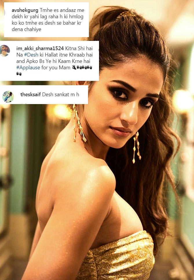 Disha Patani bikini photos troll on Instagram angry reaction on social media over caa protest