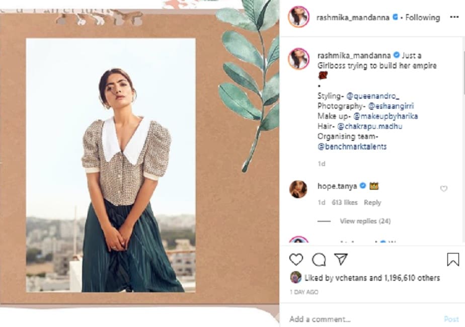 Rashmika Mandanna Trying to build her empire being Girl Boss