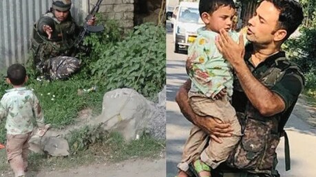 Viral Video: ಎನ್ಕೌಂಟರ್ ವೇಳೆ ತಾತನ ಶವದೆದುರು ಮಗುವಿನ ಗೋಳಾಟ; ಮಾನವೀಯತೆ ಮೆರೆದ ಕಾಶ್ಮೀರದ ಪೊಲೀಸ್ ವಿಡಿಯೋ ವೈರಲ್! Viral Video: ಎನ್ಕೌಂಟರ್ ವೇಳೆ ತಾತನ ಶವದೆದುರು ಮಗುವಿನ ಗೋಳಾಟ; ಮಾನವೀಯತೆ ಮೆರೆದ ಕಾಶ್ಮೀರದ ಪೊಲೀಸ್ ವಿಡಿಯೋ ವೈರಲ್!
