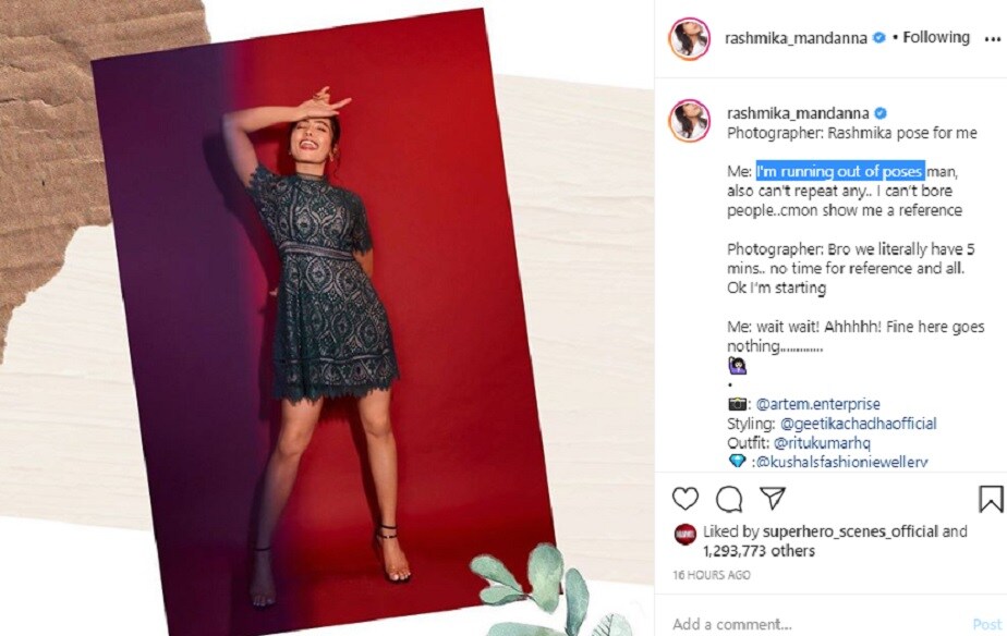 Rashmika Mandanna is running out of poses for camera