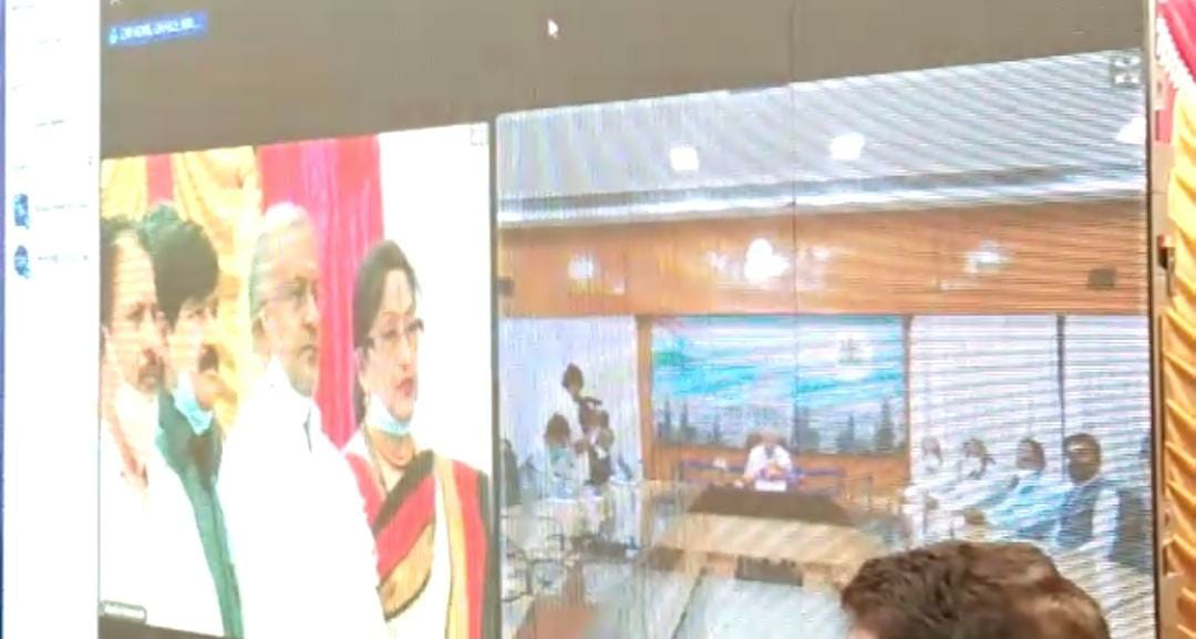 bharathi vishnuvardhan, Anirudh, Sandalwood, Vishnu Memorial, B S Yadiyurappa gave a start to Vishnu Memorial Bhumi Puja by online today