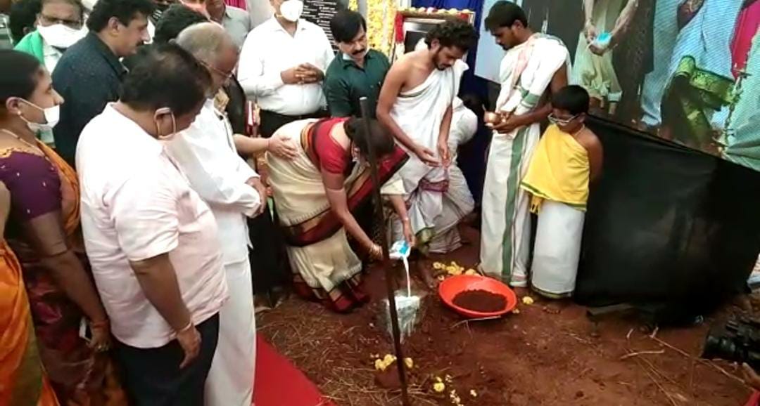 bharathi vishnuvardhan, Anirudh, Sandalwood, Vishnu Memorial, B S Yadiyurappa gave a start to Vishnu Memorial Bhumi Puja by online today