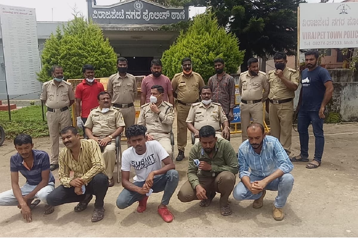 Virajpet Police arrest Five persons in Ganja case
