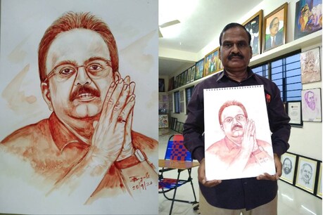 ತನ್ನ ರಕ್ತದಿಂದಲೇ ಎಸ್ಪಿ ಬಾಲಸುಬ್ರಹ್ಮಣ್ಯಂ ಅವರ ಭಾವಚಿತ್ರ ರಚಿಸಿ ಶ್ರದ್ಧಾಂಜಲಿ ಸಲ್ಲಿಸಿದ ಚಿತ್ರಕಲಾವಿದ ತನ್ನ ರಕ್ತದಿಂದಲೇ ಎಸ್ಪಿ ಬಾಲಸುಬ್ರಹ್ಮಣ್ಯಂ ಅವರ ಭಾವಚಿತ್ರ ರಚಿಸಿ ಶ್ರದ್ಧಾಂಜಲಿ ಸಲ್ಲಿಸಿದ ಚಿತ್ರಕಲಾವಿದ