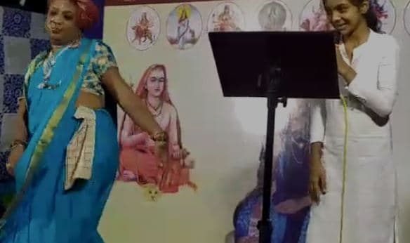 Dharwad Swamiji Danced on Stage for Kannada Song on Dasara Celebration.
