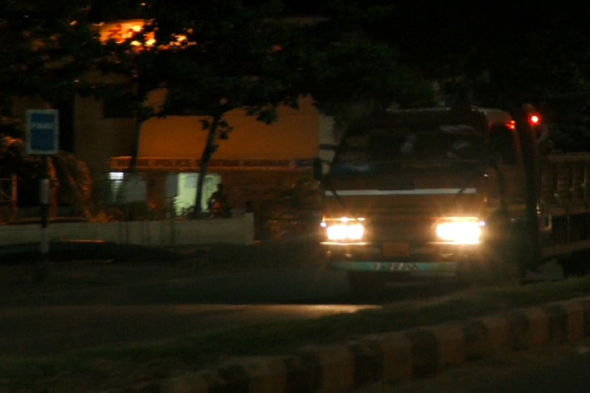 Vehicle transporting illegal sand