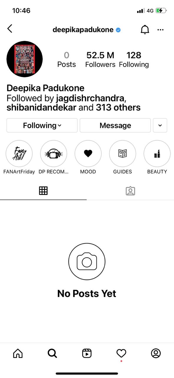 Deepika Instagram, Deepika Padukone Twitter, Deepika deleted her instagram posters, ದೀಪಿಕಾ ಪಡುಕೋಣೆ, ಇನ್ಸ್ಟಾಗ್ರಾಂ ಹಾಗೂ ಟ್ವಿಟರ್ನ ಪೋಸ್ಟ್ ಡಿಲೀಟ್ ಮಾಡಿದ ದೀಪಿಕಾ ಪಡುಕೋಣೆ, Deepika padukone deleted her Tweets, Deepika Padukone, Ranveer Singh, NCB, Sushant Singh Rajput case, Bollywood, Ranveer Singhs application from NCB, Deepika suffers from anxiety and gets panic attacks, Ranveer wants to stay with Deepika during interrogation, Bollywood, Mumbai, News 18, Network 18, ದೀಪಿಕಾ ಪಡುಕೋಣೆ, ರಣವೀರ್ ಸಿಂಗ್, ಮಾದಕ ವಸ್ತು ಪ್ರಕರಣ, ಬಾಲಿವುಡ್, ಡ್ರಗ್ಸ್ ಮಾಫಿಯಾದಲ್ಲಿ ದೀಪಿಕಾ ಪಡುಕೋಣೆ ಹೆಸರು