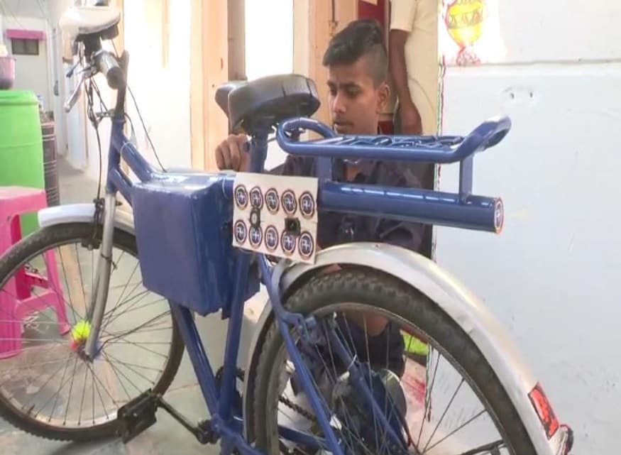 Gadaga Diploma Student Developed Electric Cycle after watching YouTube in Lockdown.
