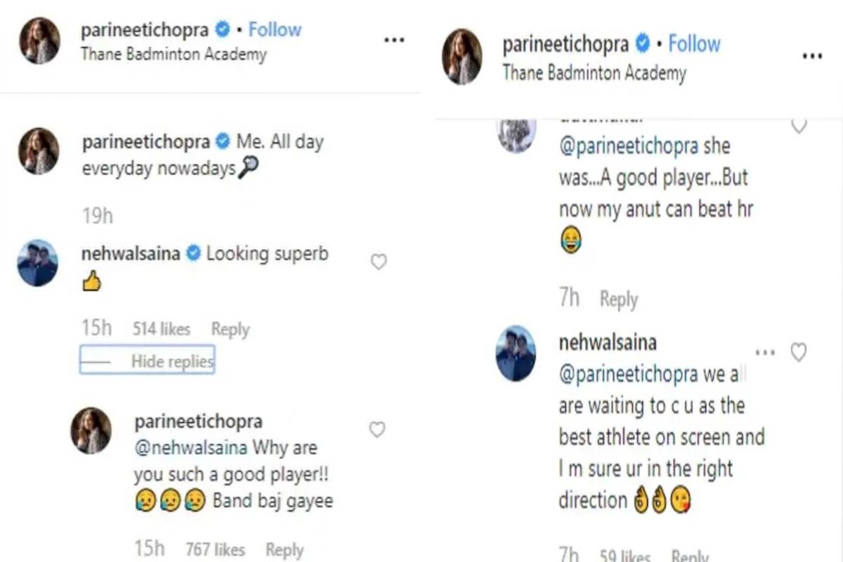 saina biopic,Parineeti Chopra-starrer Saina Nehwal biopic release date, saina biopic release date, saina biopic to release on March 26th, Parineeti Chopra in saina biopic, ಸೈನಾ ಬಯೋಪಿಕ್, ಸೈನಾ ಬಯೋಪಿಕ್ ರಿಲೀಸ್ ಡೇಟ್ ಔಟ್, ಪರಿಣೀತಿ ಚೋಪ್ರಾ, ಸೈನಾ ಪಾತ್ರದಲ್ಲಿ ಪರಿಣೀತಿ ನಟನೆ, ಸೈನಾ ಬಯೋಪಿಕ್ ಮಾರ್ಚ್ 26ಕ್ಕೆ ರಿಲೀಸ್, Parineeti Chopra, Saina Nehwal Biopic, Saina Nehwal, Hyderabad, Thane Badminton Academy, Ajay Devgn, ammy virk, Bhuj The Pride Of India, Jabariya Jodi, Parineeti Chopra, Sanjay Dutt, sonakshi sinha