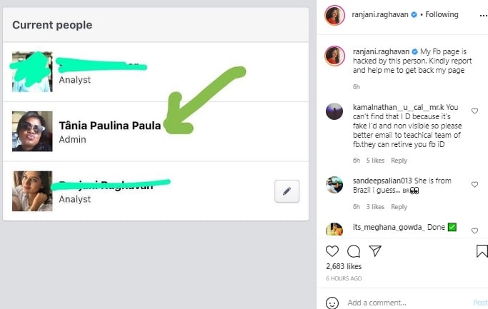  ರಂಜನಿ ರಾಘನ್​ ತಮ್ಮ ಖಾತೆ ಹ್ಯಾಕ್​ ಆಗಿದ್ದು ಅದನ್ನು ಮತ್ತೆ ಪಡೆಯುವಲ್ಲಿ ಸಹಾಯ ಮಾಡಿ ಎಂದು ನಟಿ ನೆಟ್ಟಿಗರ ಬಳಿ ಮನವಿ ಮಾಡಿದ್ದಾರೆ.