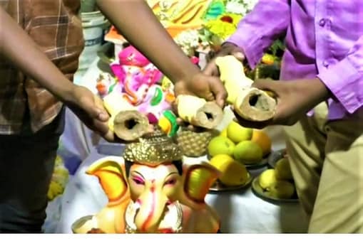 ಕುಡುಕರಿಂದ ಭಗ್ನಗೊಂಡ ಗಣಪತಿ ಮೂರ್ತಿ