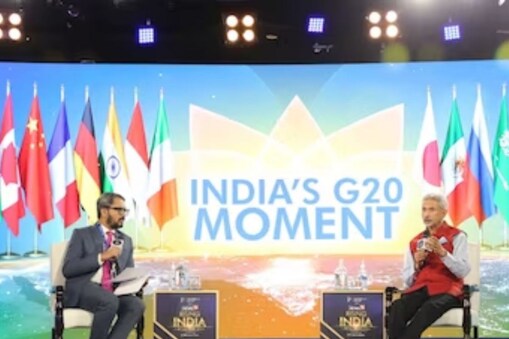 ನೆಟ್‌ವರ್ಕ್ 18 ರ ರೈಸಿಂಗ್ ಇಂಡಿಯಾ ಶೃಂಗಸಭೆ 2023 ರಲ್ಲಿ ವಿದೇಶಾಂಗ ವ್ಯವಹಾರಗಳ ಸಚಿವ ಎಸ್ ಜೈಶಂಕರ್.
