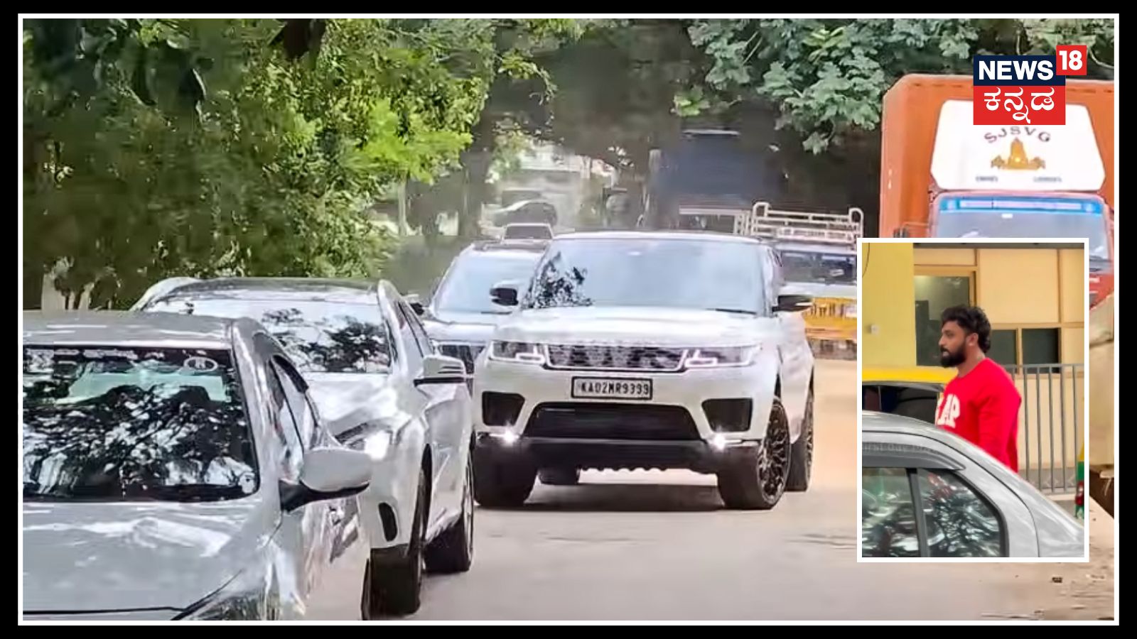 actor dhanveer viral video at parappana agrahara meeting darshan