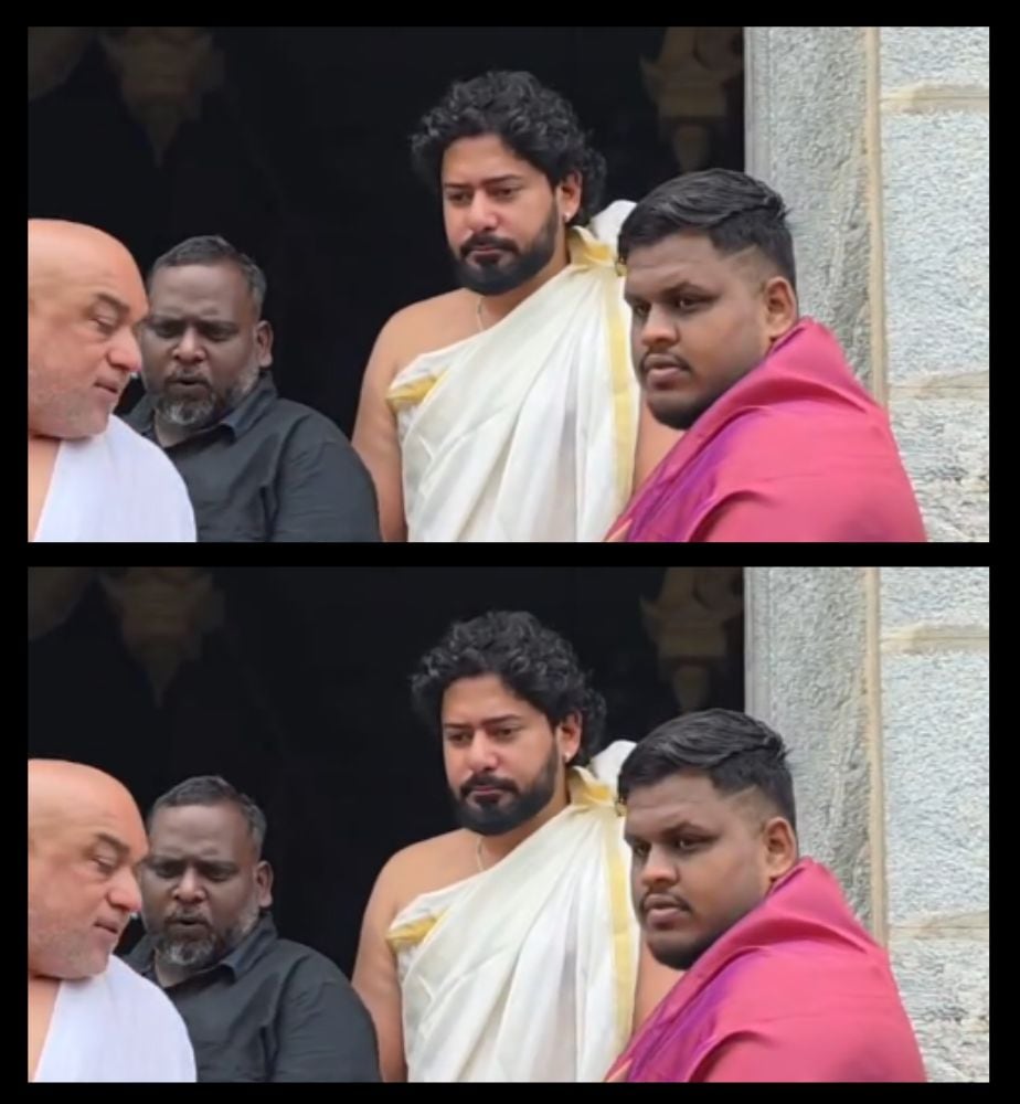 karavali movie hero prajwal devaraj visit sringeri sharadamba temple video viral