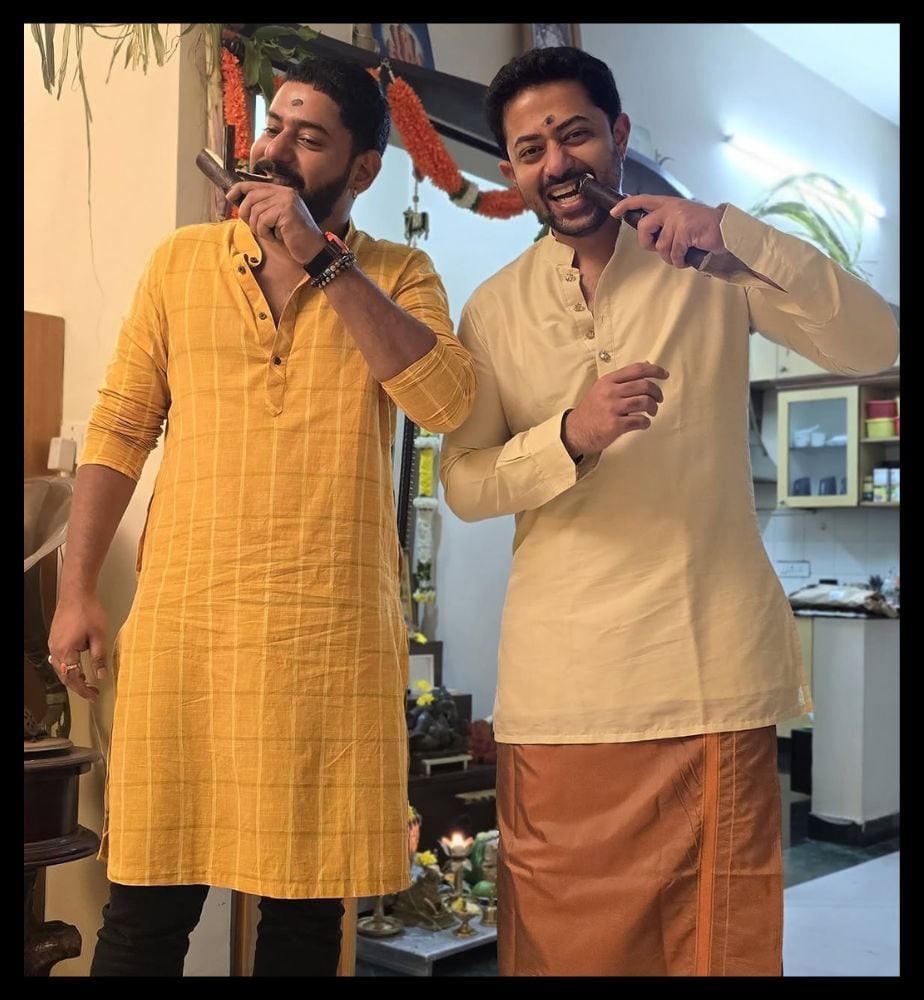 prajwal devaraj and pranam devaraj first time share screen on srirasthu movie