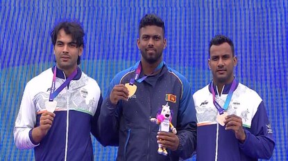 ಜಾವಲಿನ್ ಥ್ರೋನಲ್ಲಿ ಬೆಳ್ಳಿ ಗೆದ್ದ ನೀರಜ್, ಚಿನ್ನ ಗೆದ್ದ ಶ್ರೀಲಂಕಾದ ರುಮೇಶ್ ಹಾಗೂ ಕಂಚು ಗೆದ್ದ ಯಶ್ವೀರ್ ಸಿಂಗ್