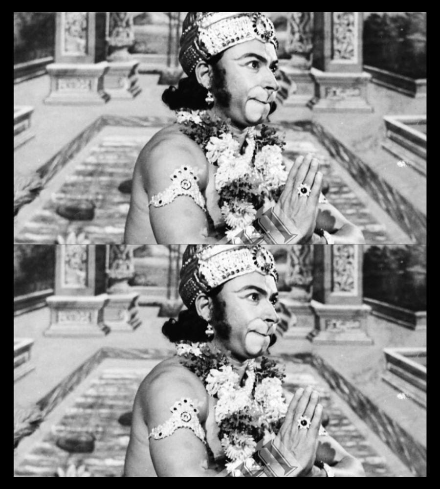 Sandalwood Vetran Actor rajkumar acted as Ravana Ram Hanuman Three Different Movies
