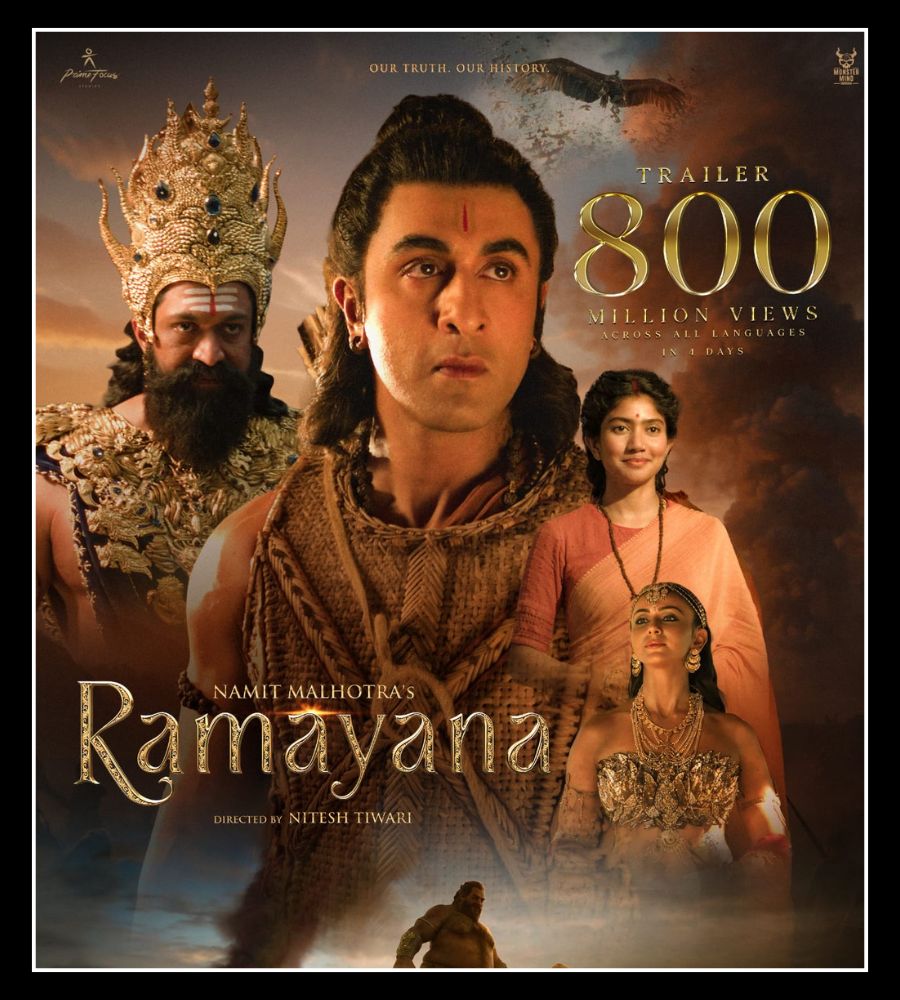yash ranbir kapoor sai pallavi ramayana movie trailer view record