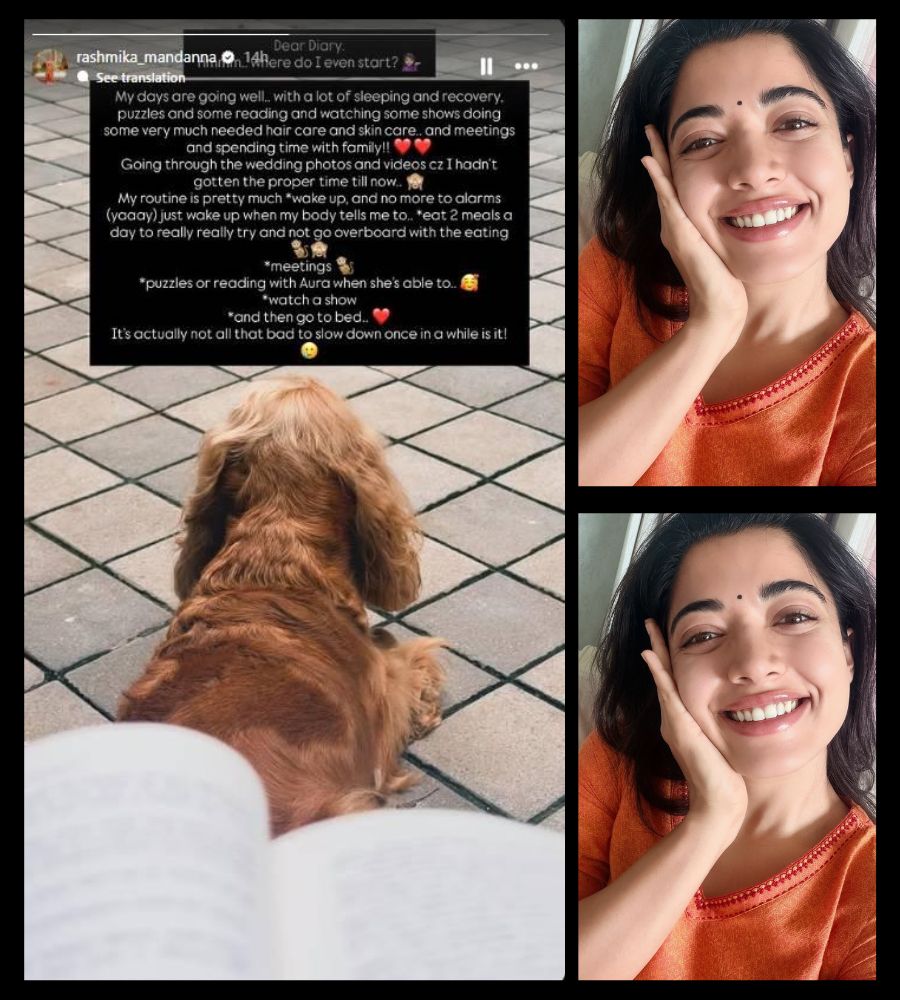rashmika mandanna hip injury recovery routine at home