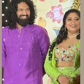 Bhagya Suresh Gopi | ഭാഗ്യ സുരേഷ് ഗോപിയുടെ വിവാഹപാർട്ടി; പച്ച ലെഹങ്കയിൽ തിളങ്ങി താരപുത്രിയും ഒപ്പം വരനും