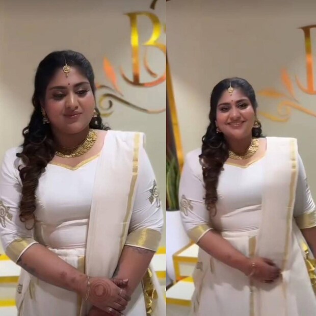 അഹാനയുടെ അടുത്ത് വാപൊത്തി ചിരിച്ചു നിന്ന കുട്ടിയും ഭാഗ്യാ സുരേഷ് തന്നെ. ജനുവരി മാസത്തിലാണ് ഭാഗ്യാ സുരേഷ് ഗോപിയുടെ വിവാഹം നടന്നത്. ശ്രേയസ് മോഹനാണ് ഭാഗ്യയുടെ ഭർത്താവ്. അഹാനയും ഭാഗ്യയും സമപ്രായക്കാരാണ് 