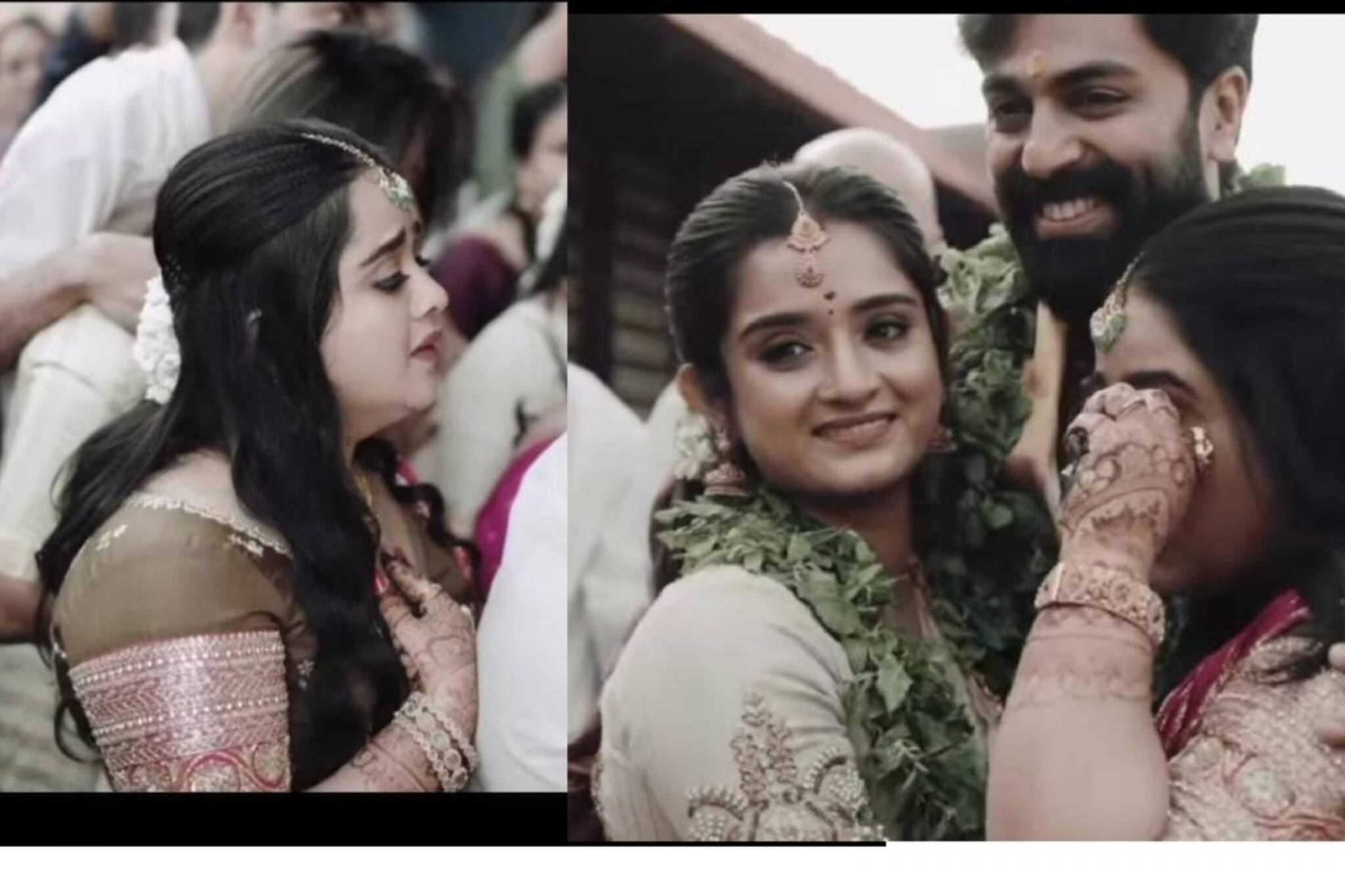 ചേച്ചിയുടെ താലിക്കെട്ടിന്  കണ്ണീര്‍പൊഴിച്ച്  കുഞ്ഞനിയത്തി; ജിപി ഗോപിക വിവാഹത്തിലെ വൈറല്‍ നിമിഷങ്ങൾ