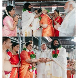 ശ്രേയസിന് ഭാഗ്യയെ കൈപിടിച്ച് നൽകി മോദിജി; വധൂവരന്മാർക്ക് അനുഗ്രഹം തേടി സുരേഷ് ഗോപി