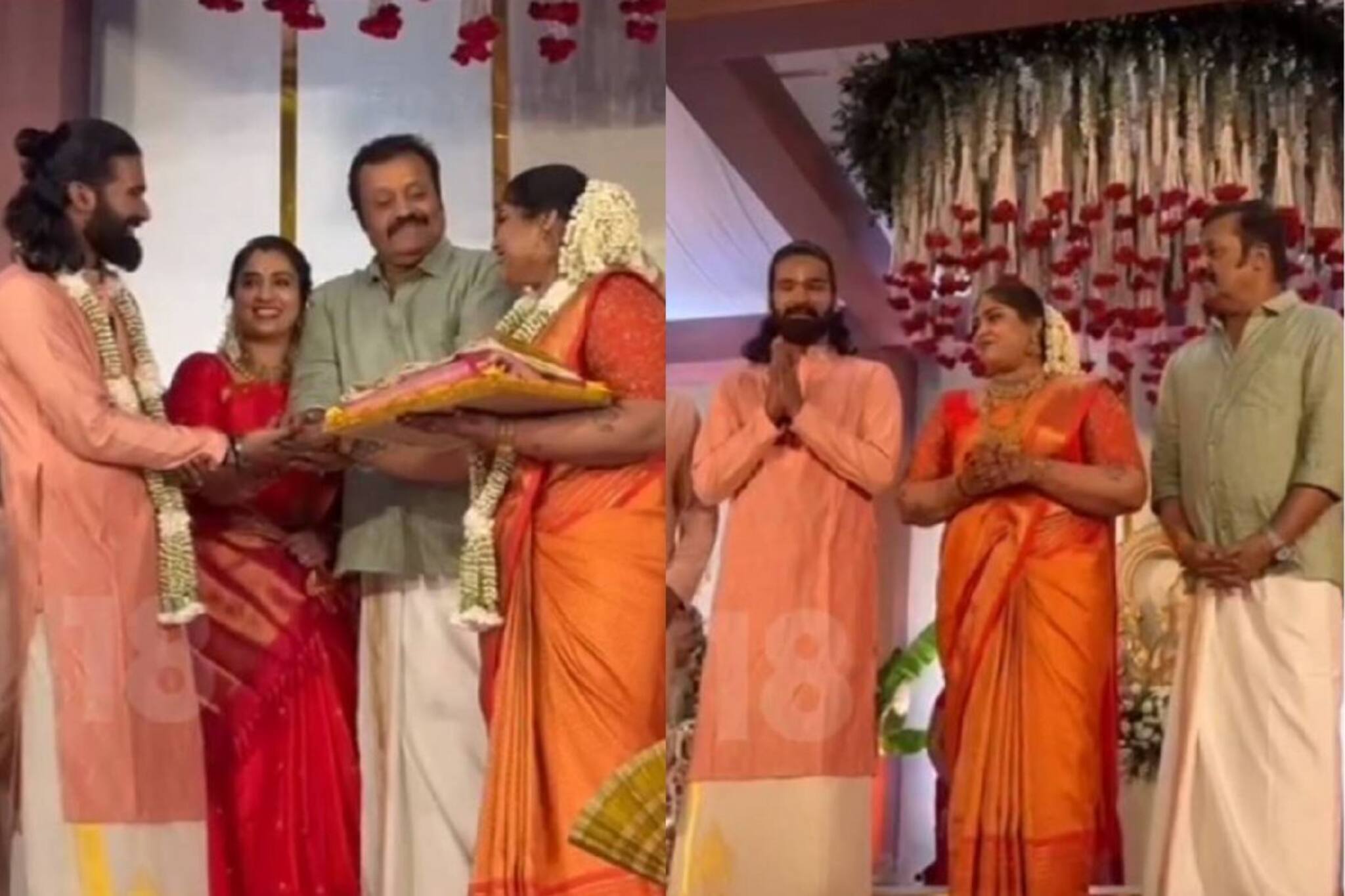 ഭാഗ്യയെ ശ്രേയസിന് കൈപിടിച്ച് നല്‍കി സുരേഷ് ഗോപിയും രാധികയും; ചിത്രങ്ങള്‍