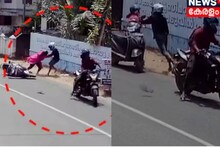 തിരുവനന്തപുരത്ത് പട്ടാപകല്‍ ബൈക്കിലെത്തിയ സംഘം സ്ത്രീയുടെ 6 പവന്റെ മാല കവര്‍ന്നു; സിസിടിവി ദൃശ്യങ്ങള്‍ പുറത്ത്
