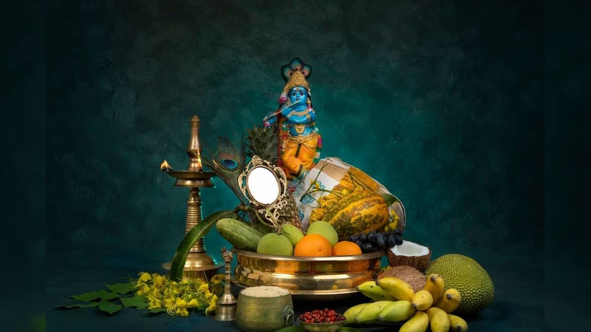 मलयाली लोग मेदा महीने में विशु का स्वागत करते हैं;  मंदिरों में दर्शन हेतु व्यापक व्यवस्था