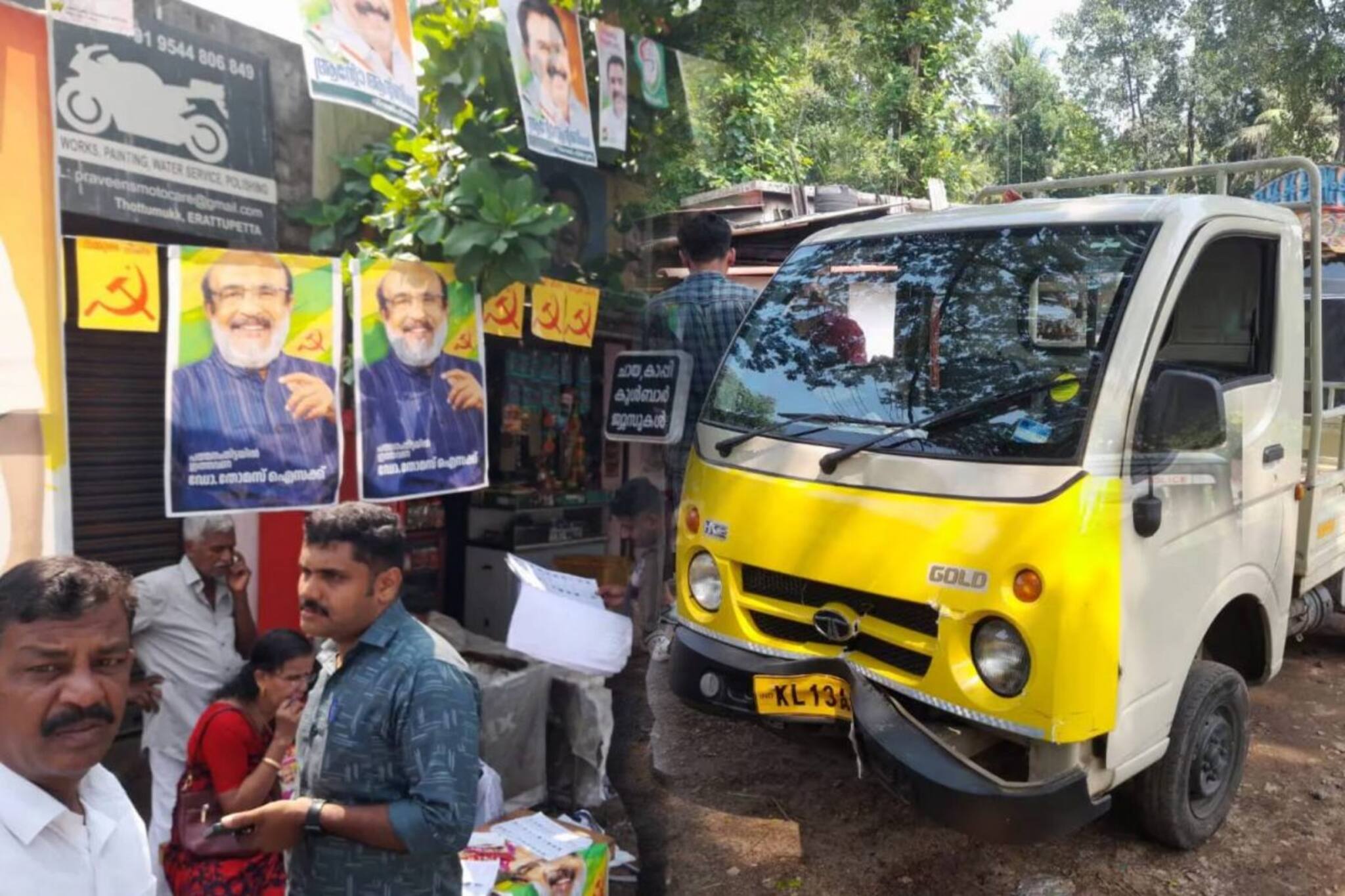 വോട്ടെടുപ്പിനിടെ ഈരാറ്റുപേട്ടയിൽ ബൂത്ത് കമ്മിറ്റി ഓഫീസിലേക്ക് വാഹനം ഇടിച്ചു കയറി 6 പേർക്ക് പരിക്ക്