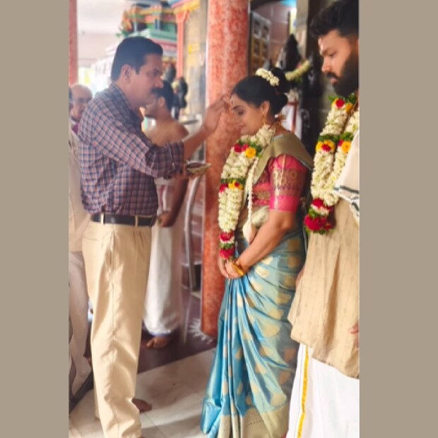 കോയമ്പത്തൂരിൽ വച്ച് വളരെ വേണ്ടപ്പെട്ടവർ മാത്രം പങ്കെടുത്ത ചടങ്ങിലായിരുന്നു വിവാഹം. ഏപ്രിൽ മാസത്തിൽ താലികെട്ടൽ നടന്നു