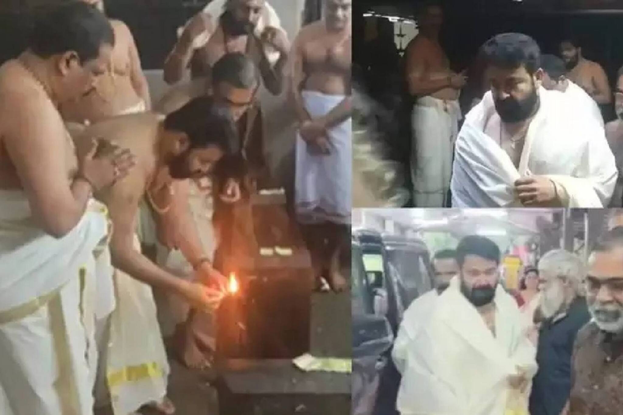 കണ്ണൂർ മാമാനിക്കുന്ന് ഭഗവതിയെ തൊഴുത് മോഹൻലാൽ; ദോഷങ്ങളും മാർഗതടസങ്ങളും അകറ്റാൻ വഴിപാട് നടത്തി