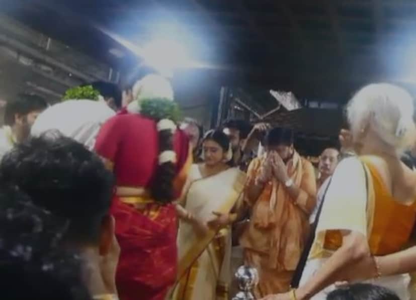  ഗുരുവായൂർ ക്ഷേത്രത്തിൽ അടുത്ത ബന്ധുക്കളുടെ സാന്നിധ്യത്തിലായിരുന്നു ചടങ്ങ്. ഗുരുവായൂർ ക്ഷേത്രത്തിൽ രാവിലെ 6.15നായിരുന്നു മുഹൂർത്തം.
