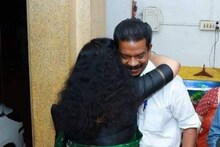 മുൻ മന്ത്രി കെ. രാധാകൃഷ്ണനെ ആശ്ലേഷിച്ച് ഡോ. ദിവ്യ എസ് അയ്യർ; ചിത്രം വൈറലായി