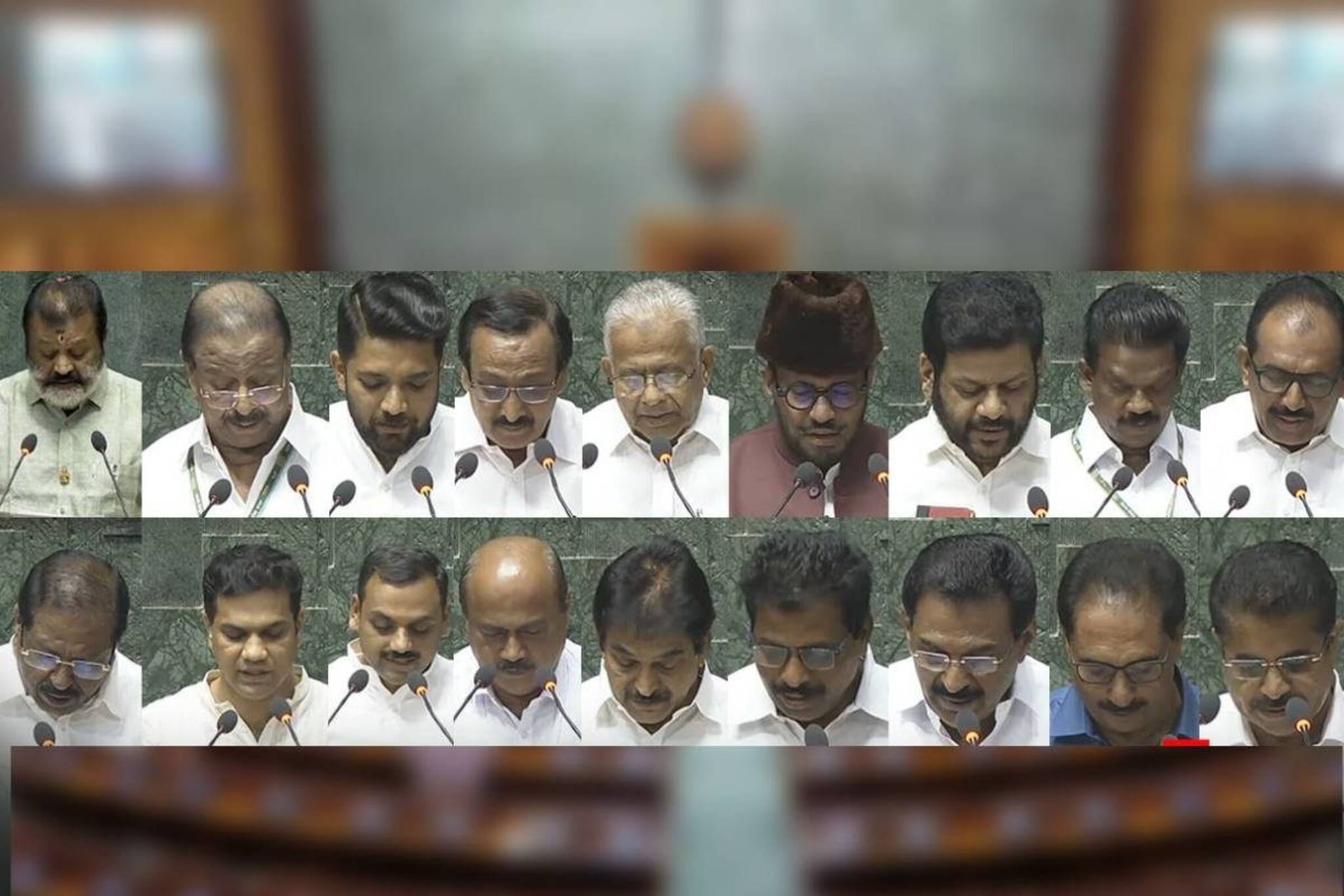 ശശി തരൂർ ഒഴികെ കേരളത്തിൽ നിന്നുള്ള എംപിമാർ സത്യപ്രതിജ്ഞ ചെയ്തു; വിദേശത്തുള്ള തരൂരിന് പിന്നീട് അവസരം